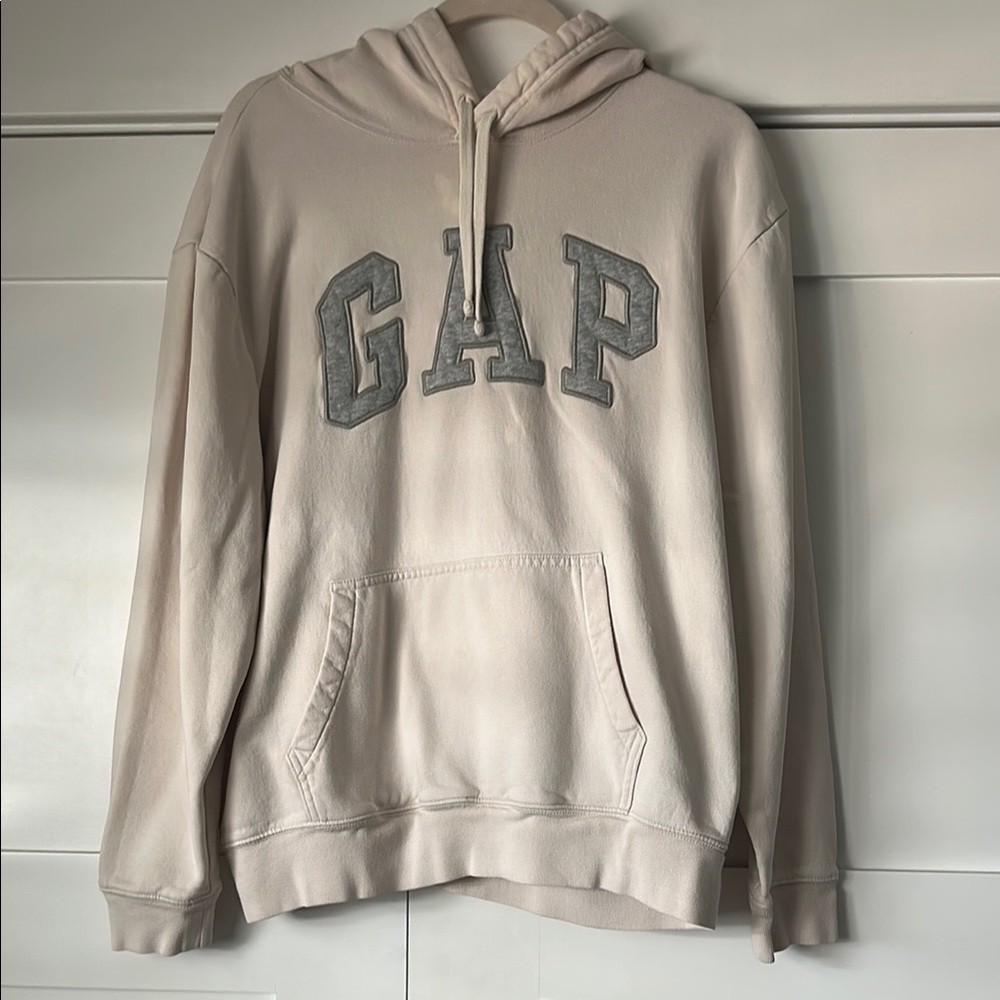GAP Cream and Gray Sweater with Classic Style